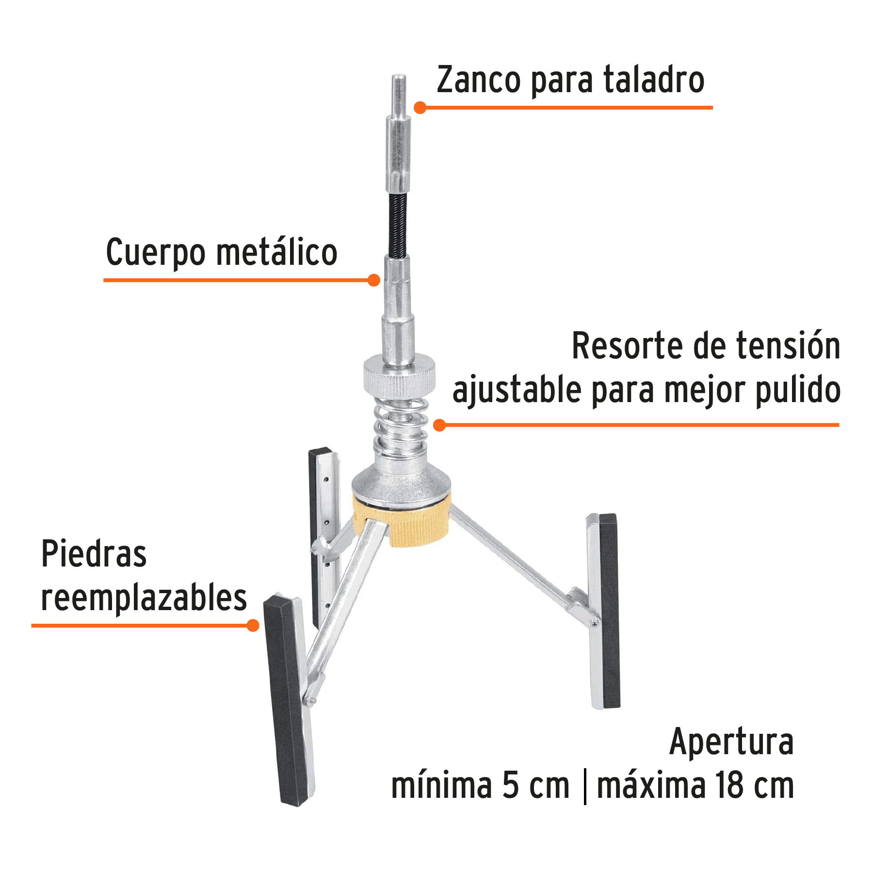 Bruñidora para cilindro de motor, 5 a 18 cm, TRUPER - Image 3