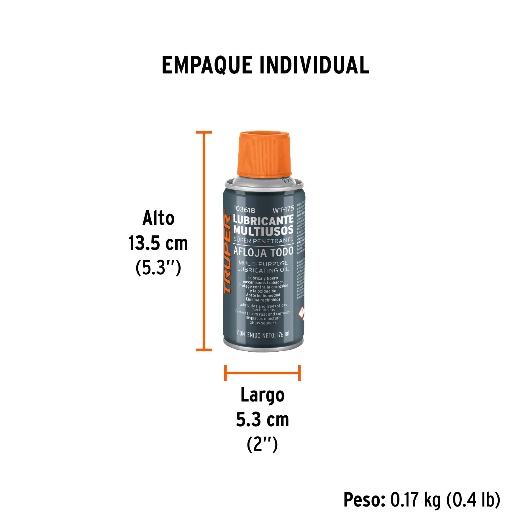 Lubricante multiusos en aerosol, 176ml (6oz), TRUPER - Image 3