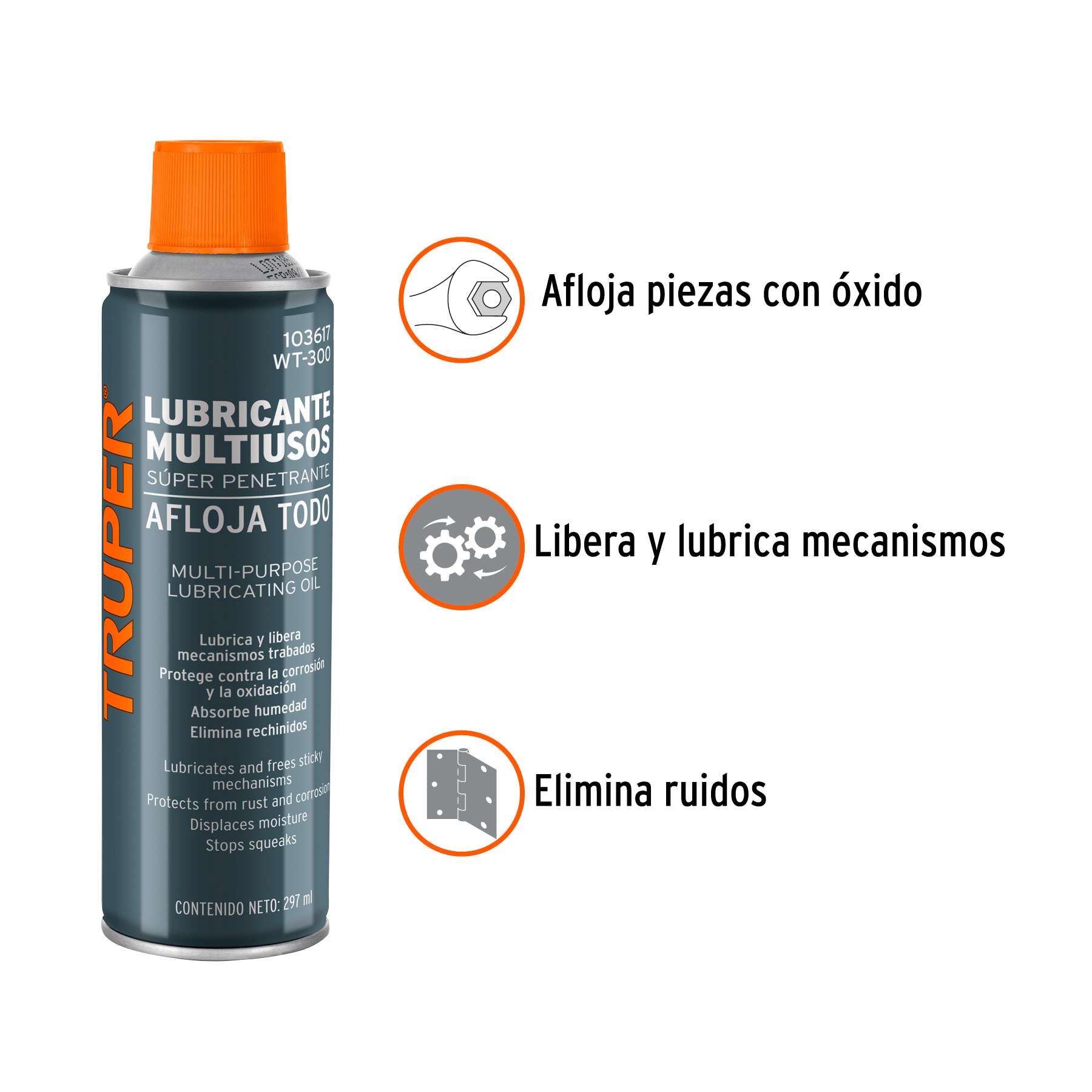 Aceite multiusos en aerosol, 297ml (10oz), TRUPER - Image 4