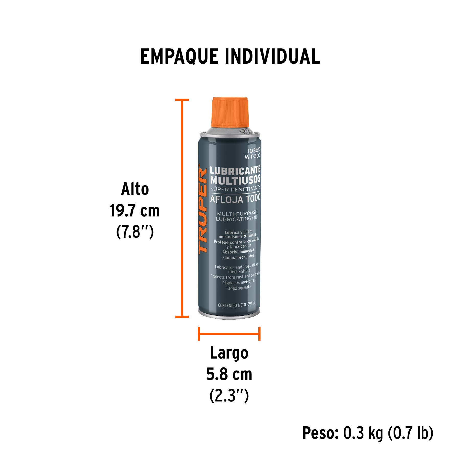 Aceite multiusos en aerosol, 297ml (10oz), TRUPER - Image 3