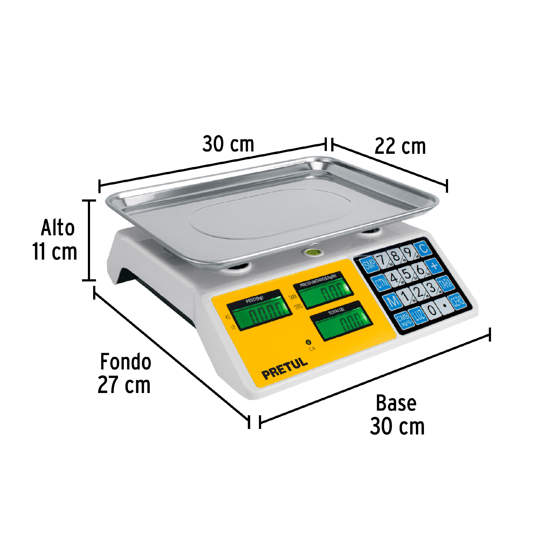 Báscula electrónica multifunciones 30 kg, PRETUL - Image 4