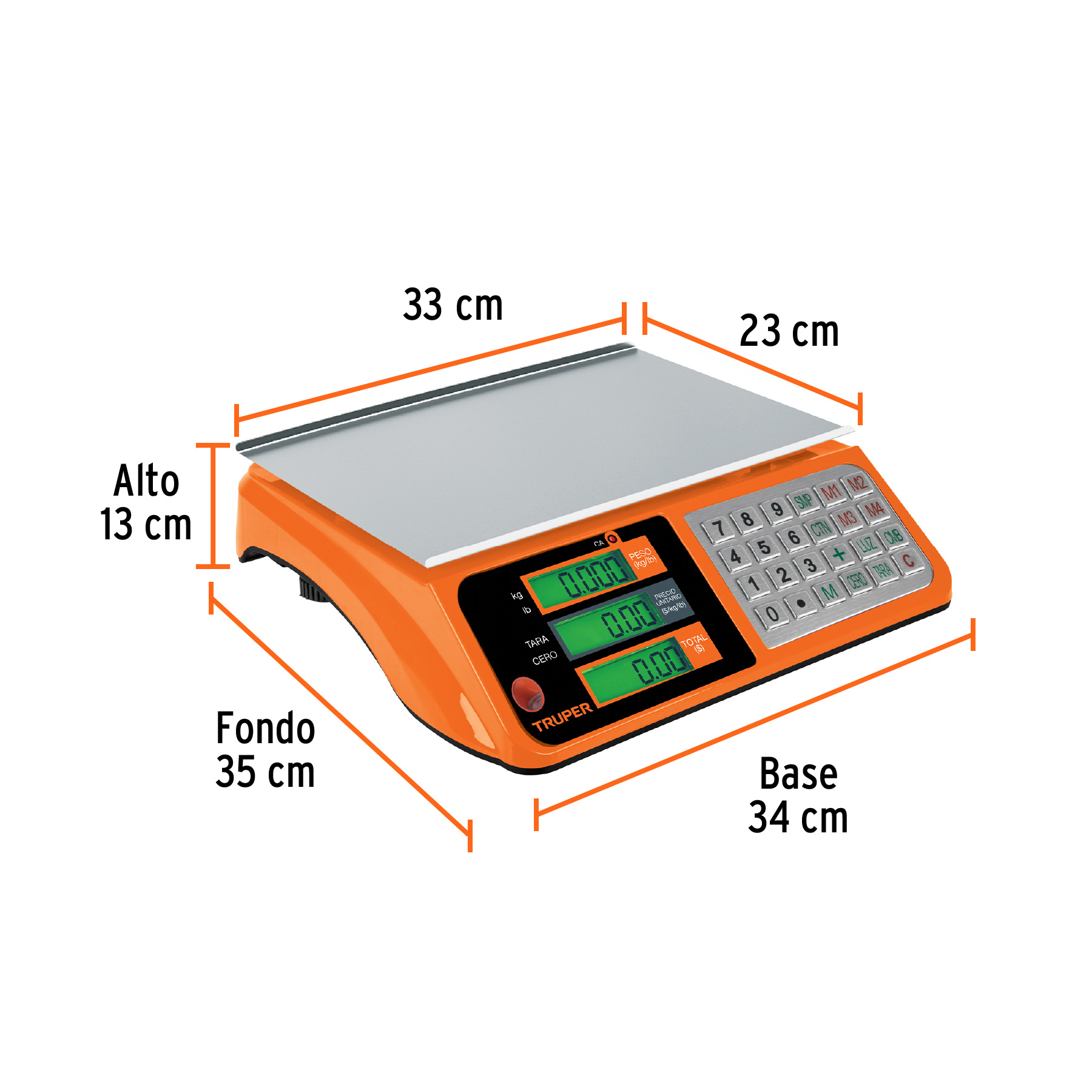 Báscula electrónica multifunciones 40 kg, TRUPER - Image 3
