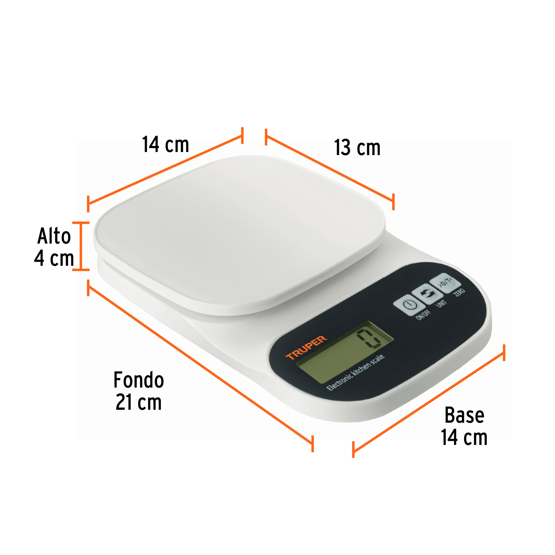 Báscula digital para cocina, plato de ABS, 5 kg, TRUPER - Image 3